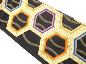 アンティーク　亀甲に立涌模様織り出し袋帯（材料）